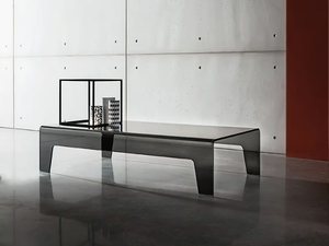 FROG - Low rectangular glass coffee table _ Sovet italia